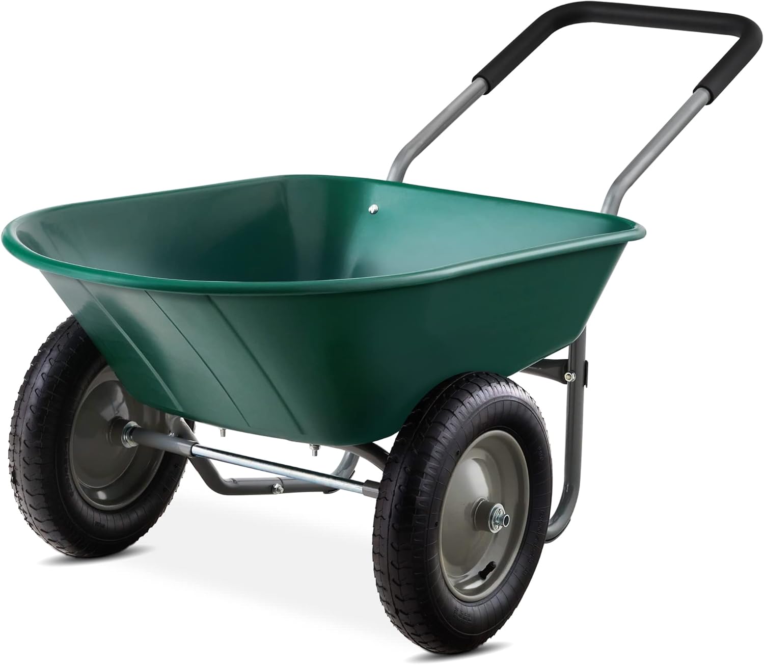 Best Choice Products Dual-Wheel Home Utility Yard Wheelbarrow